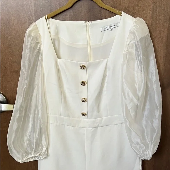 🤍 Endless Rose Organza Sleeve Jumpsuit – Size L | NWOT🤍 - Picture 7 of 13